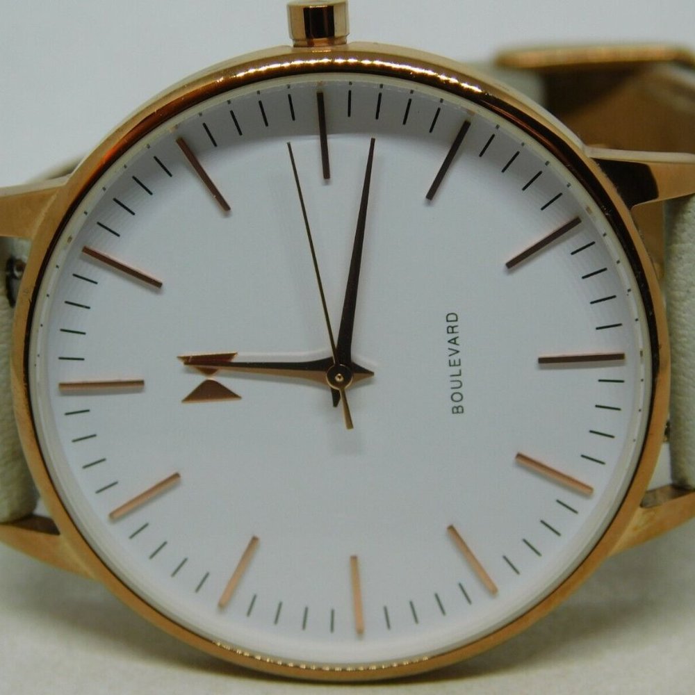 MVMT Boulevard All Stainless Steel Genuine Leather Quartz Analog Women's Watch